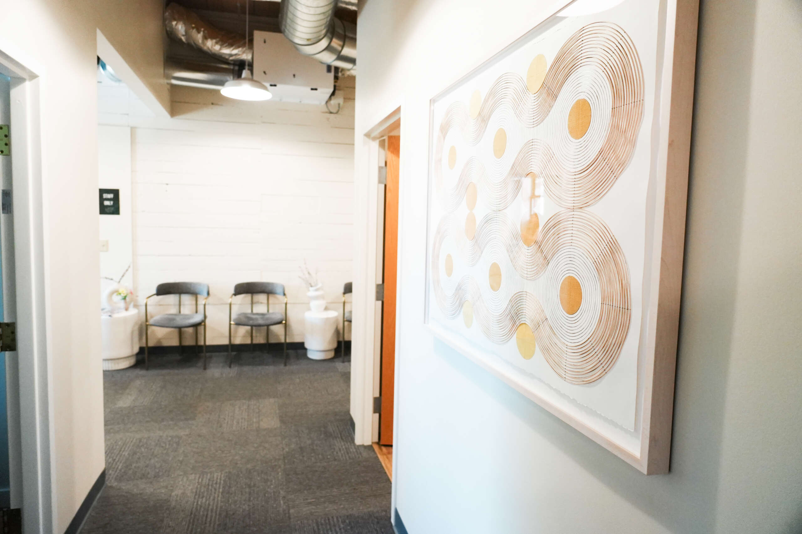 Local Burlington art and decor inside Bendavid Clinic